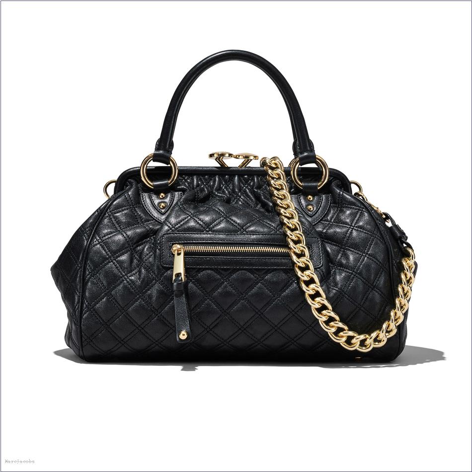  Marc Jacobs BLACK Re-Edition Quilted Leather Stam Bag