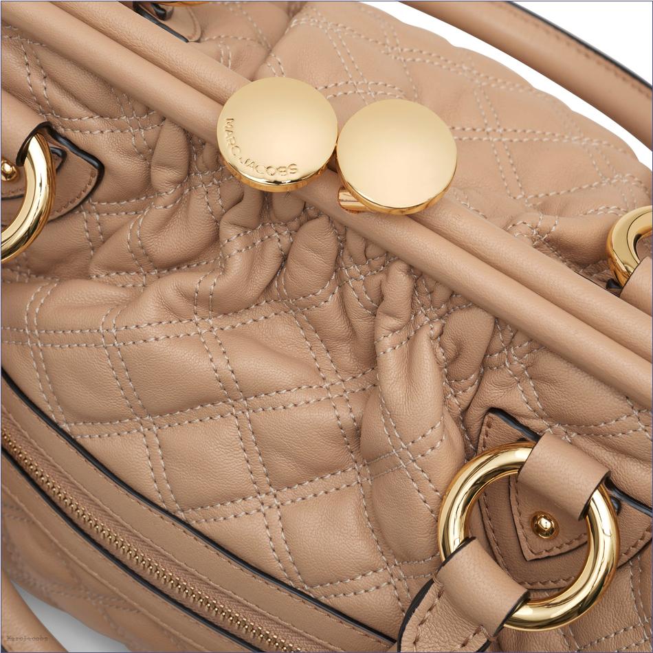  Marc Jacobs CAMEL Re-Edition Quilted Leather Stam Bag