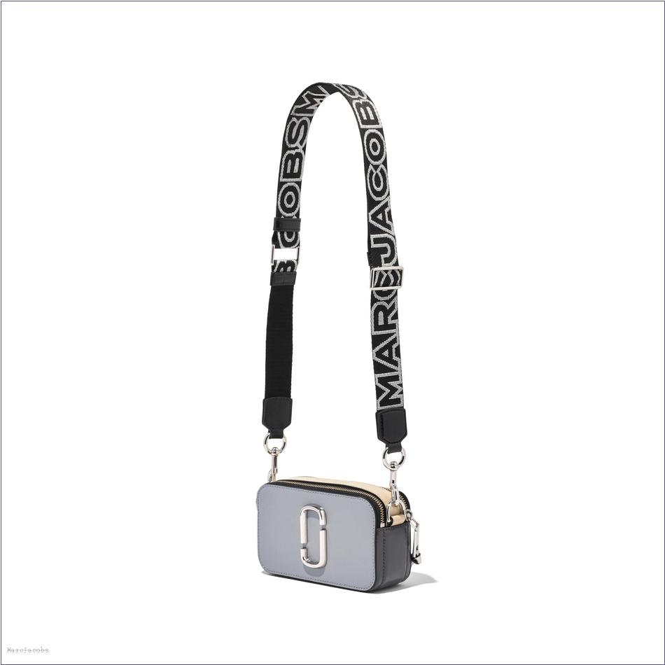  Marc Jacobs BLACK/SILVER ACCESSORIES/Straps/The Thin Outline Logo Webbing Strap