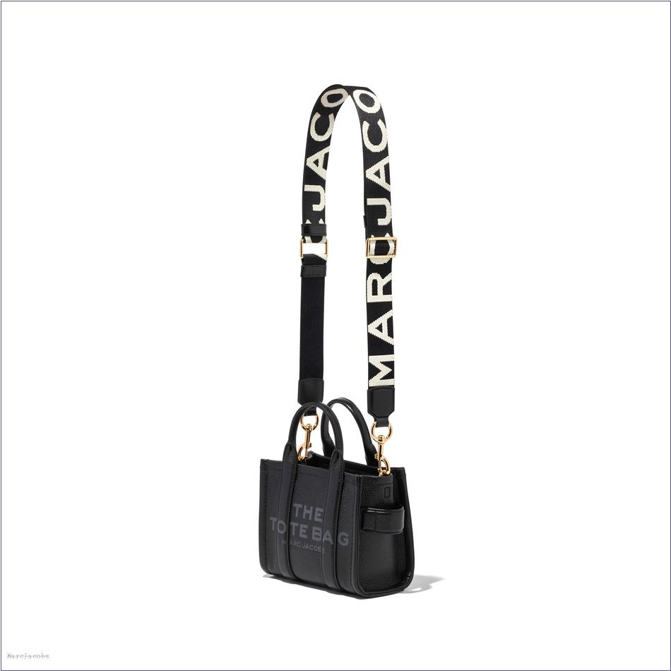  Marc Jacobs BLACK/WHITE The Thin Logo Webbing Strap