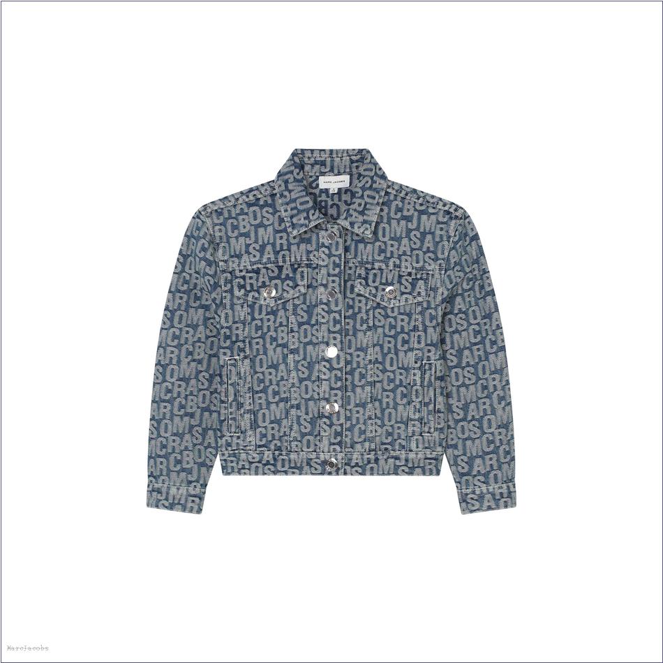  Marc Jacobs DENIM BLUE MARCDOWN/View All Marcdown/The Jumbled Monogram Denim Jacket