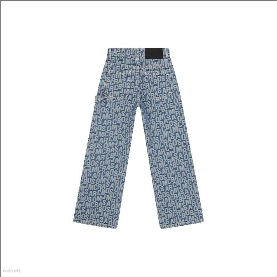  Marc Jacobs DENIM BLUE MARCDOWN/View All Marcdown/The Jumbled Monogram Denim Pants