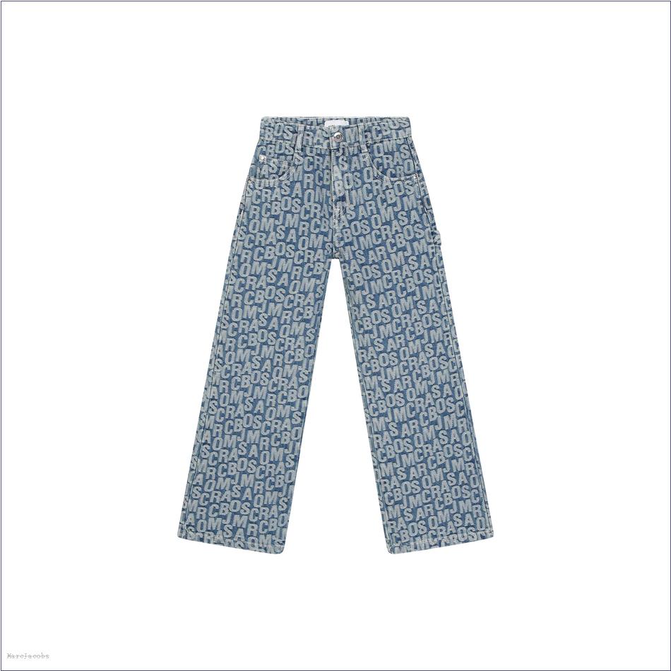  Marc Jacobs DENIM BLUE MARCDOWN/View All Marcdown/The Jumbled Monogram Denim Pants