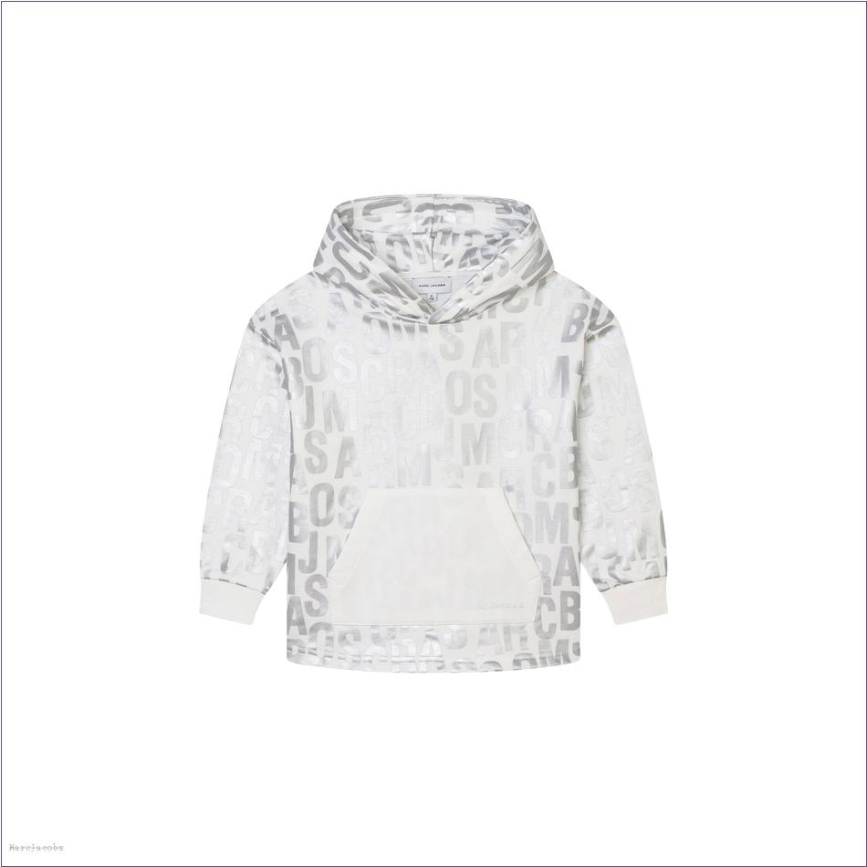  Marc Jacobs IVORY MARCDOWN/View All Marcdown/The Jumbled Monogram Metallic Sweatshirt