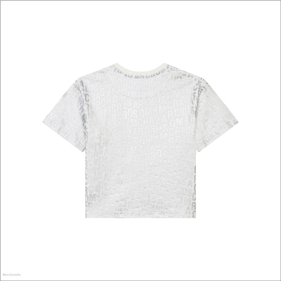  Marc Jacobs IVORY MARCDOWN/View All Marcdown/The Jumbled Monogram Metallic T-Shirt