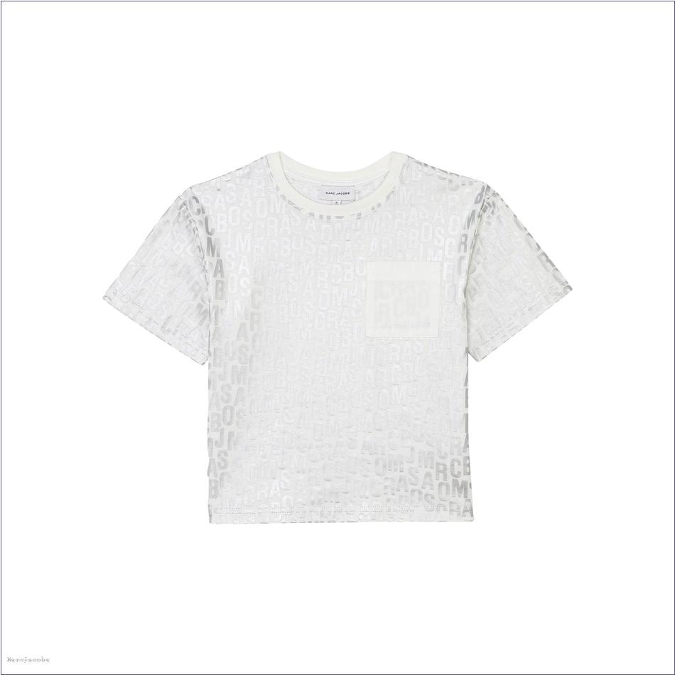  Marc Jacobs IVORY MARCDOWN/View All Marcdown/The Jumbled Monogram Metallic T-Shirt