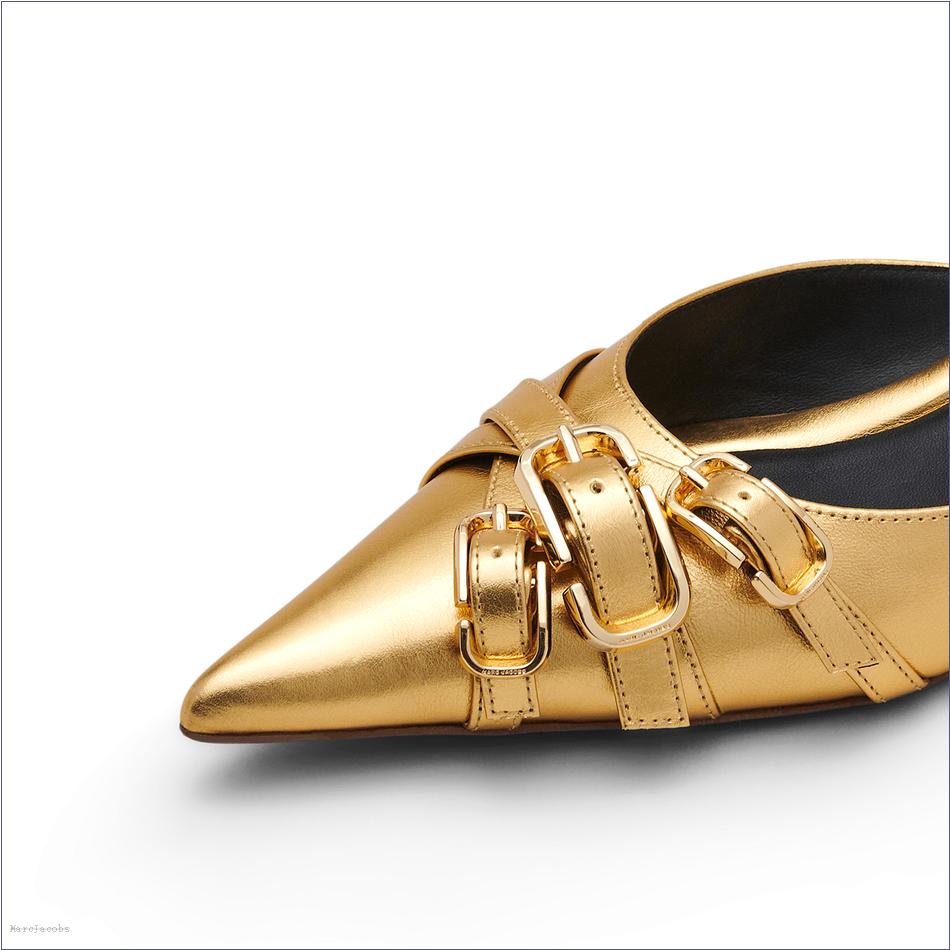  Marc Jacobs SHINY GOLD SHOES/View All Shoes/The Emma Kitten Heel