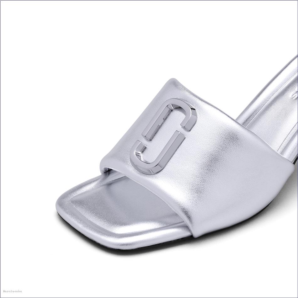  Marc Jacobs SILVER SHOES/Sandals/The Metallic J Marc Heeled Sandal