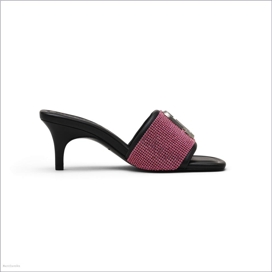  Marc Jacobs BLACK/PETAL PINK MARCDOWN/View All Marcdown/The Rhinestone J Marc Heeled Sandal