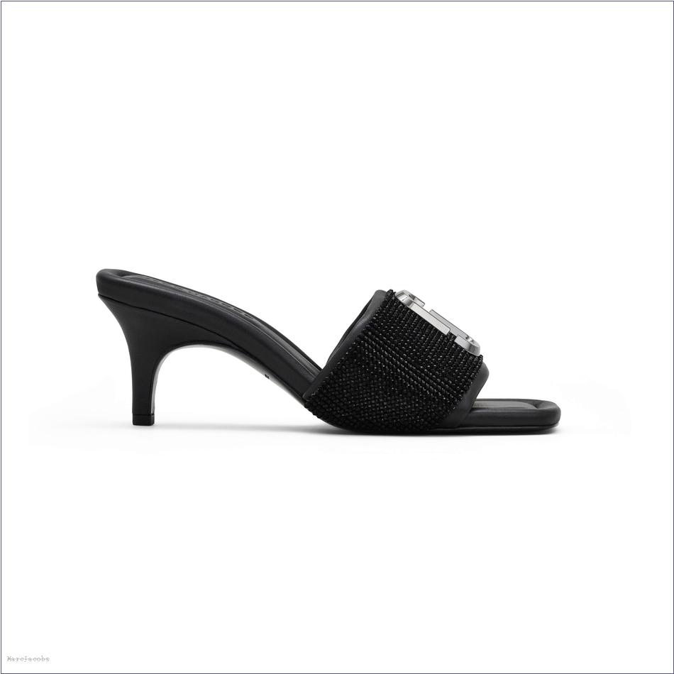  Marc Jacobs BLACK/BLACK CRYSTAL SHOES/Sandals/The Rhinestone J Marc Heeled Sandal