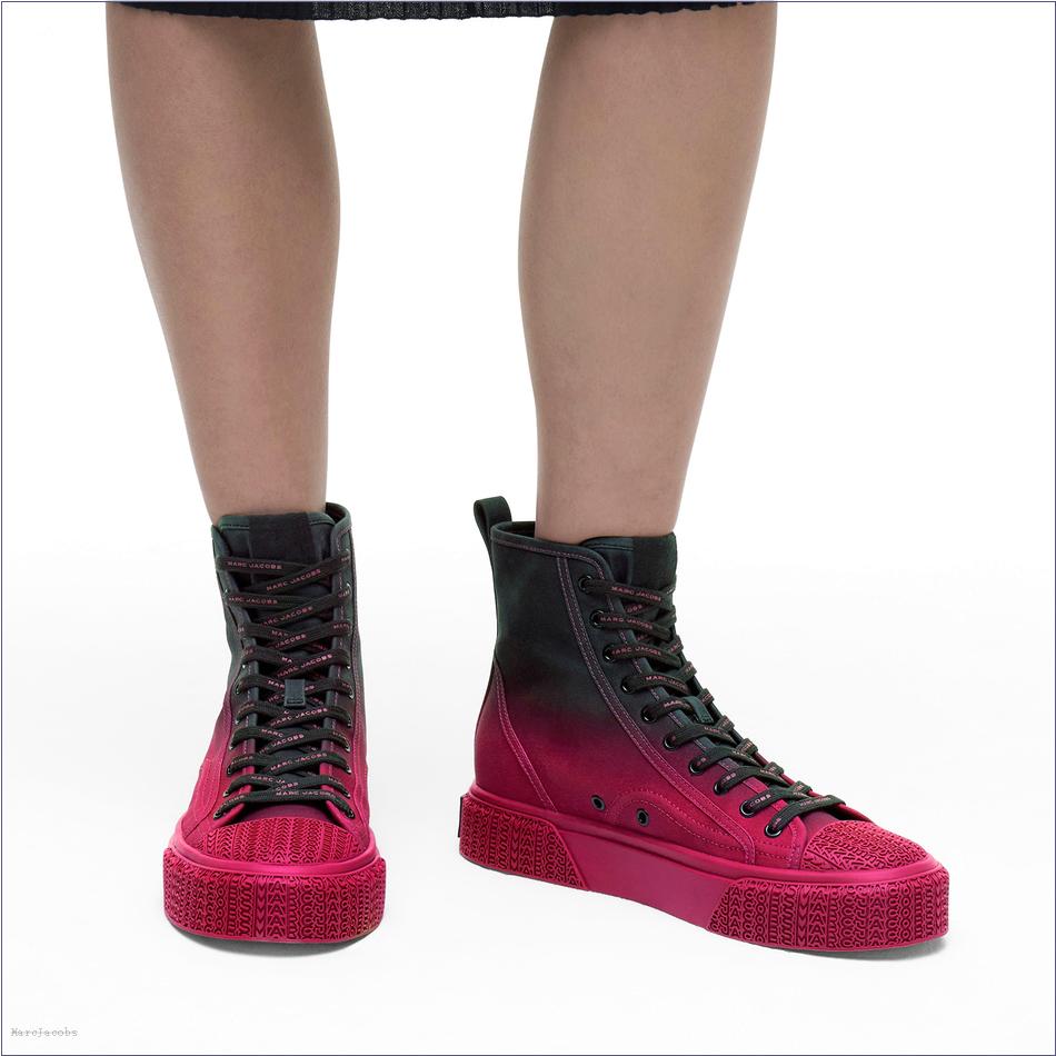  Marc Jacobs BLACK/HOT PINK SHOES/View All Shoes/The Ombré High Top Sneaker