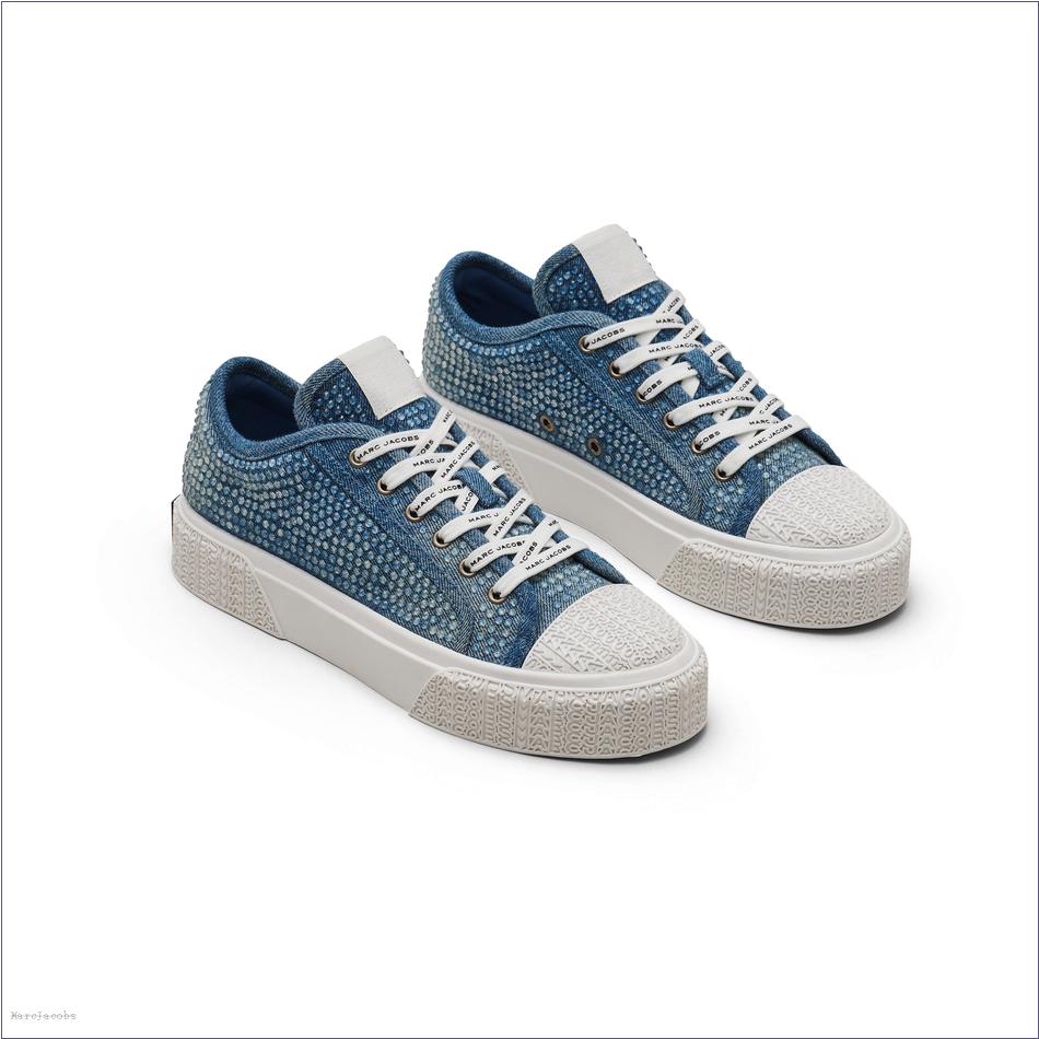  Marc Jacobs LIGHT BLUE CRYSTAL SHOES/Sneakers/The Crystal Denim Sneaker