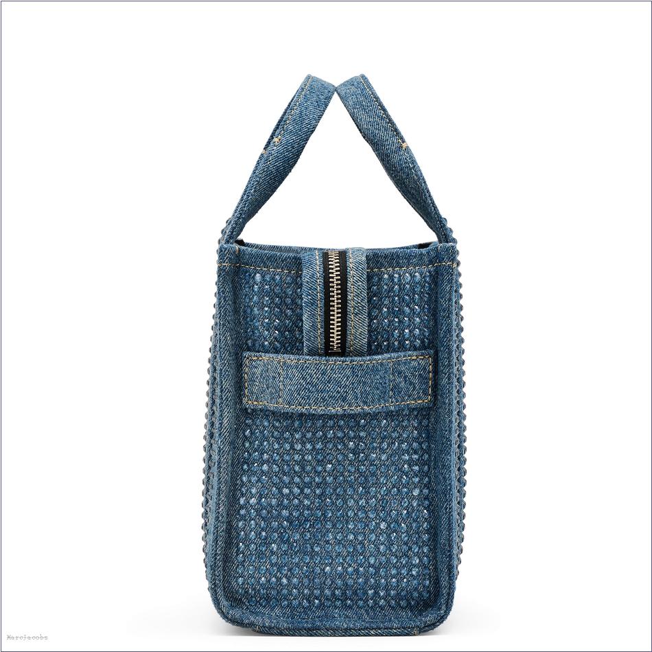  Marc Jacobs LIGHT BLUE CRYSTAL BAGS/The Tote Bag/The Crystal Denim Small Tote Bag