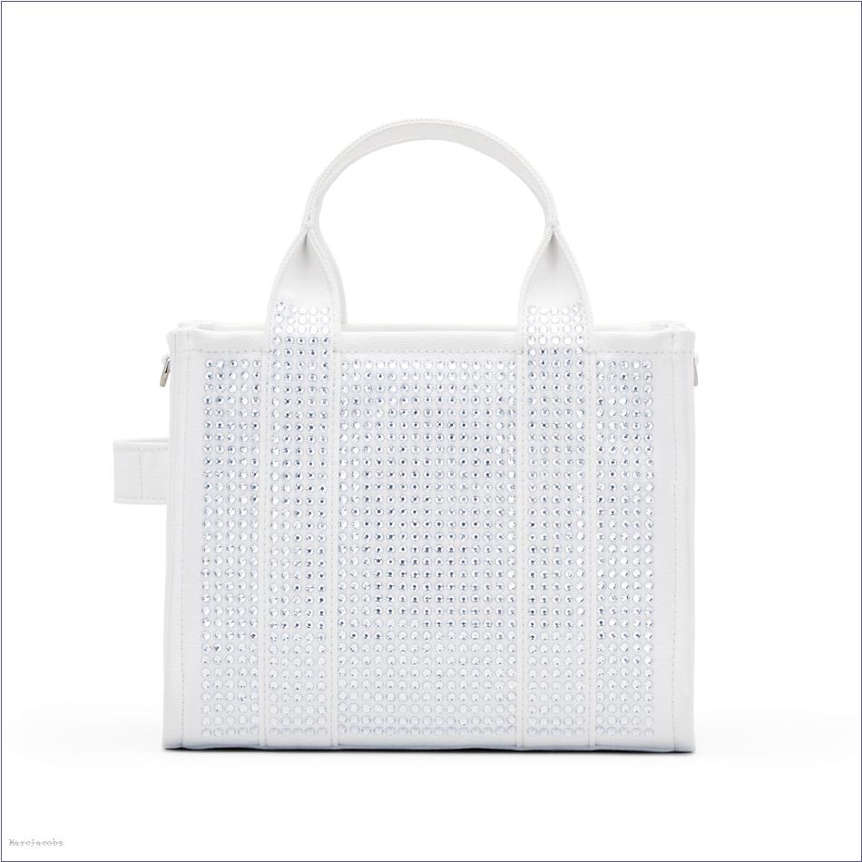  Marc Jacobs WHITE CRYSTAL BAGS/The Tote Bag/The Crystal Canvas Small Tote Bag