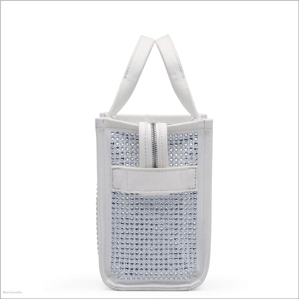  Marc Jacobs WHITE CRYSTAL BAGS/The Tote Bag/The Crystal Canvas Small Tote Bag