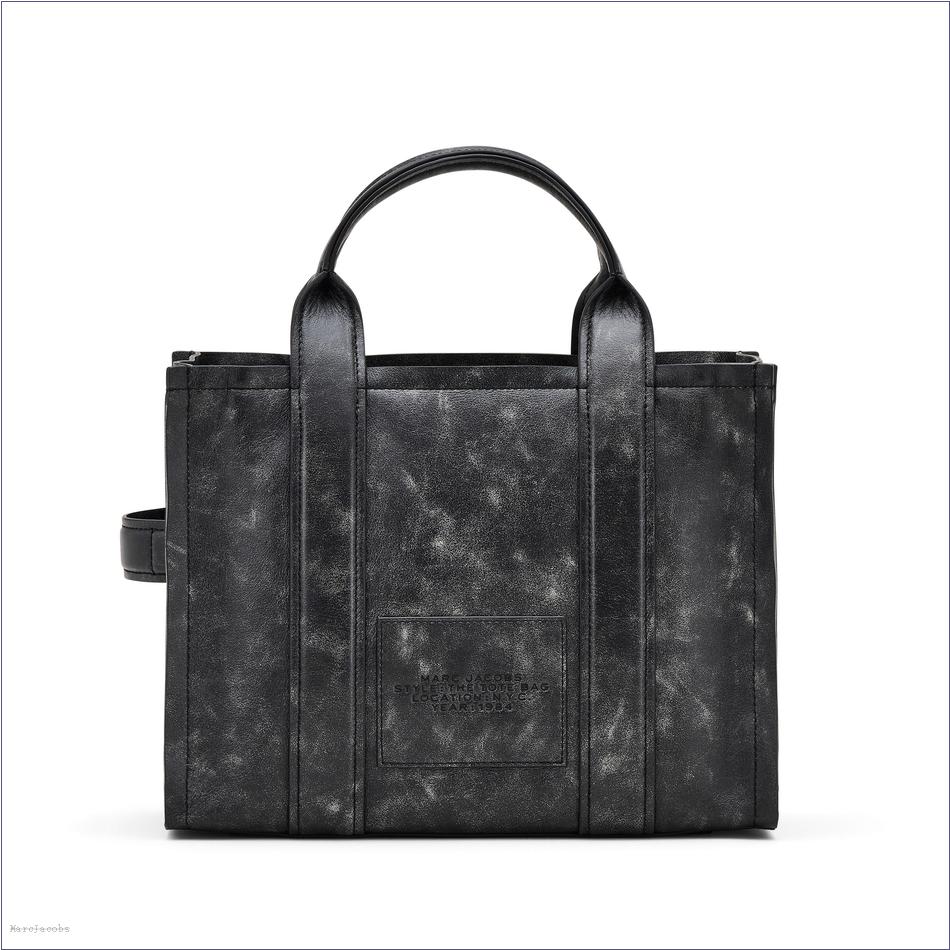  Marc Jacobs BLACK BAGS/The Tote Bag/The Distressed Leather Medium Tote Bag