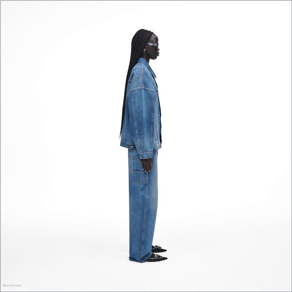  Marc Jacobs LIGHT BLUE CRYSTAL MARCDOWN/View All Marcdown/Crystal Denim Oversized Jean