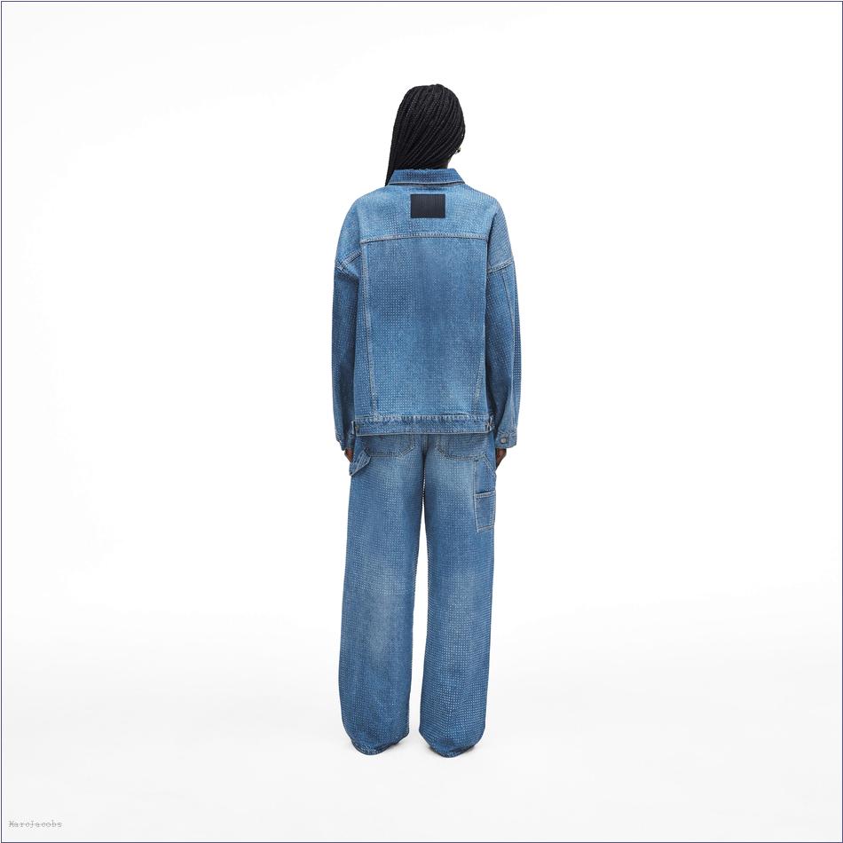  Marc Jacobs LIGHT BLUE CRYSTAL MARCDOWN/View All Marcdown/Crystal Denim Oversized Jean