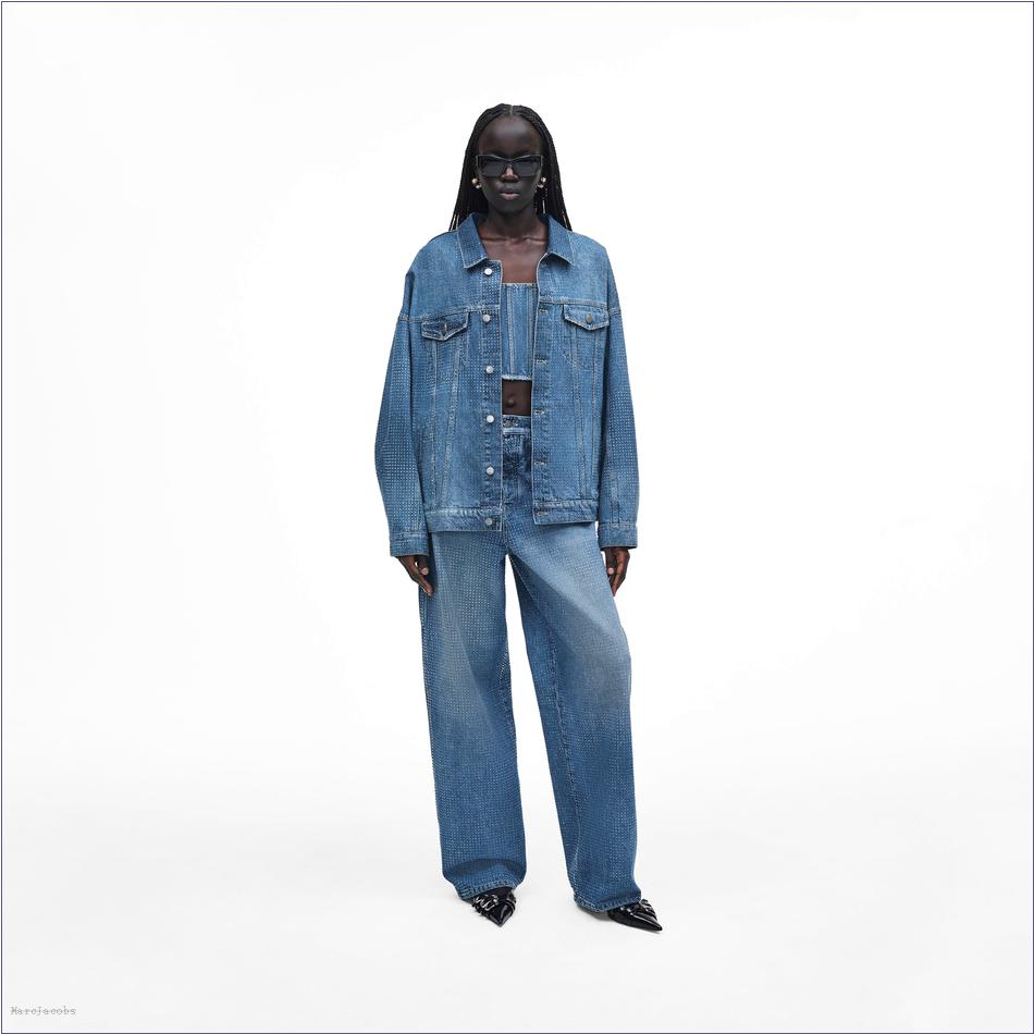  Marc Jacobs LIGHT BLUE CRYSTAL MARCDOWN/View All Marcdown/Crystal Denim Oversized Jean