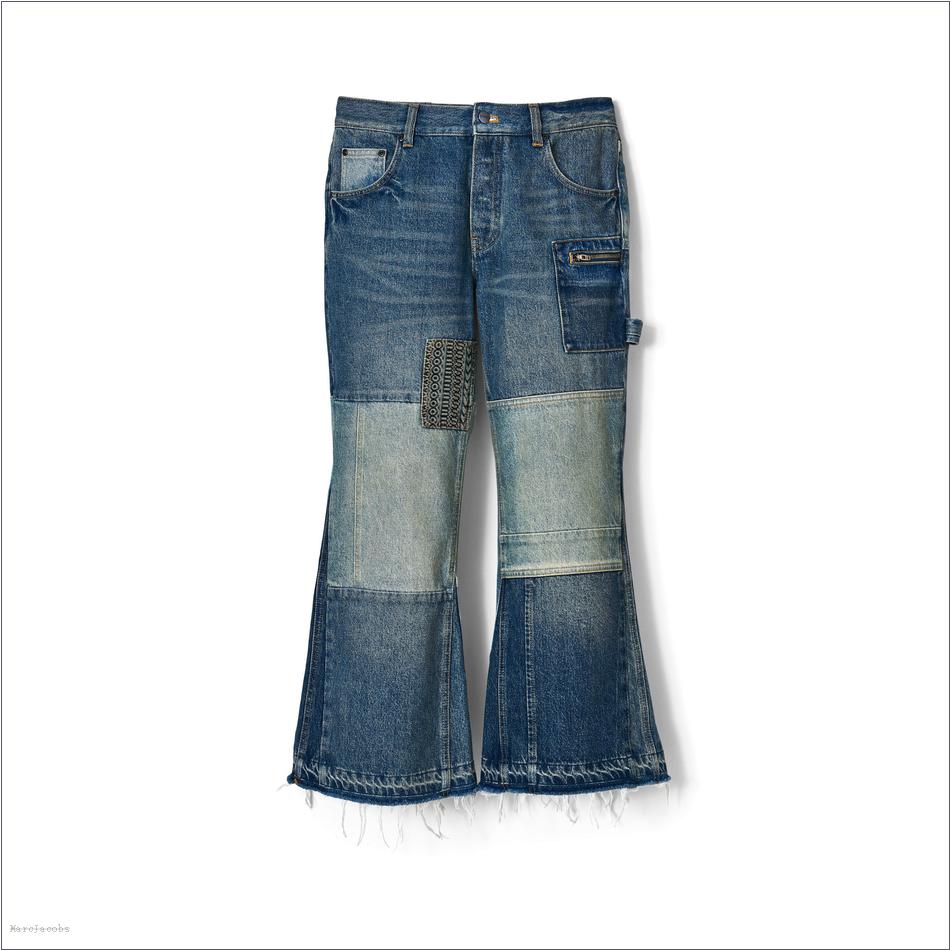  Marc Jacobs INDIGO MULTI MARCDOWN/View All Marcdown/Patchwork Denim Cropped Flare Jean