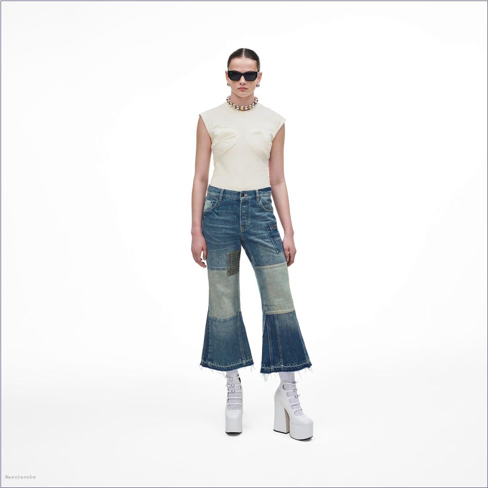  Marc Jacobs INDIGO MULTI MARCDOWN/View All Marcdown/Patchwork Denim Cropped Flare Jean