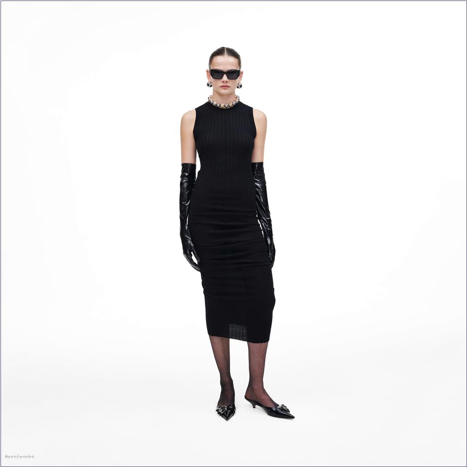  Marc Jacobs BLACK MARCDOWN/View All Marcdown/Fine Ribbed Merino Twisted Dress