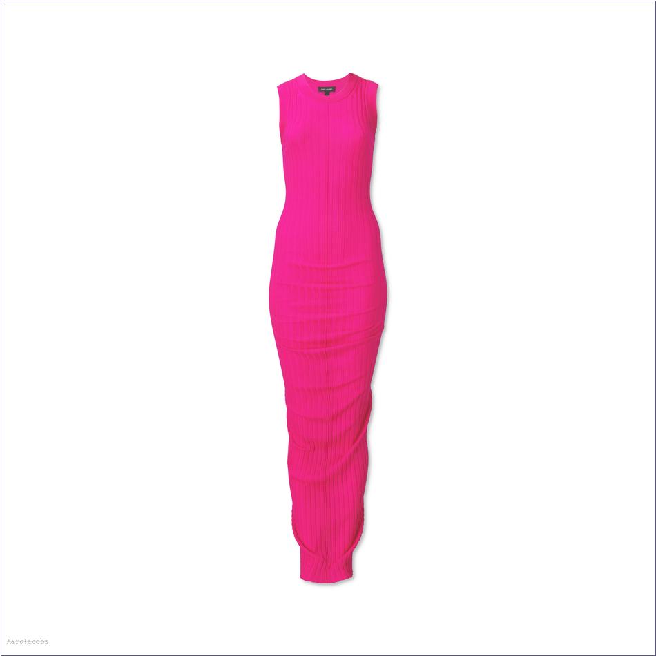  Marc Jacobs HOT PINK MARCDOWN/View All Marcdown/Fine Ribbed Merino Twisted Dress