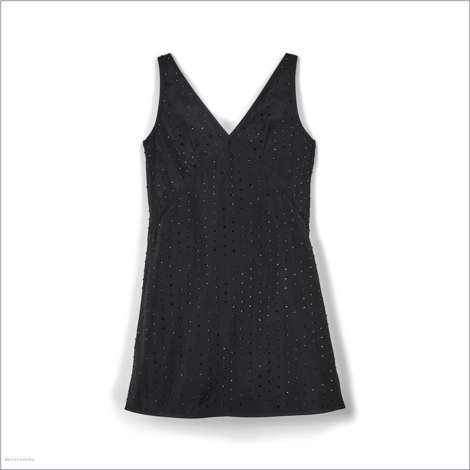  Marc Jacobs BLACK CRYSTAL MARCDOWN/View All Marcdown/Crystal V-Neck Dress