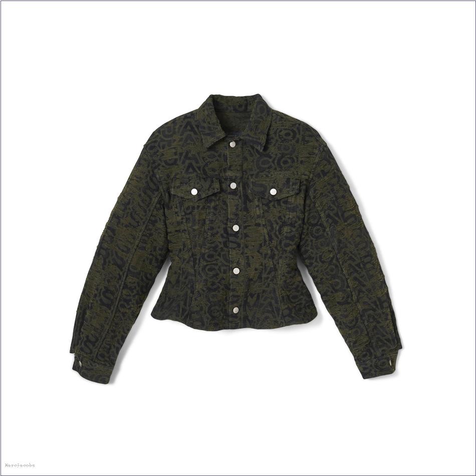  Marc Jacobs KELP/BLACK MARCDOWN/View All Marcdown/Distressed Monogram Flare Jacket