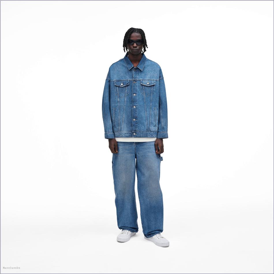  Marc Jacobs LIGHT BLUE CRYSTAL MARCDOWN/View All Marcdown/Crystal Denim Oversized Trucker