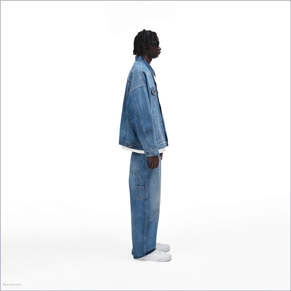  Marc Jacobs LIGHT BLUE CRYSTAL MARCDOWN/View All Marcdown/Crystal Denim Oversized Trucker