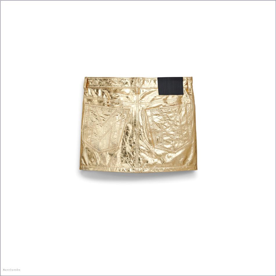  Marc Jacobs GOLD MARCDOWN/View All Marcdown/Metallic Mini Skirt