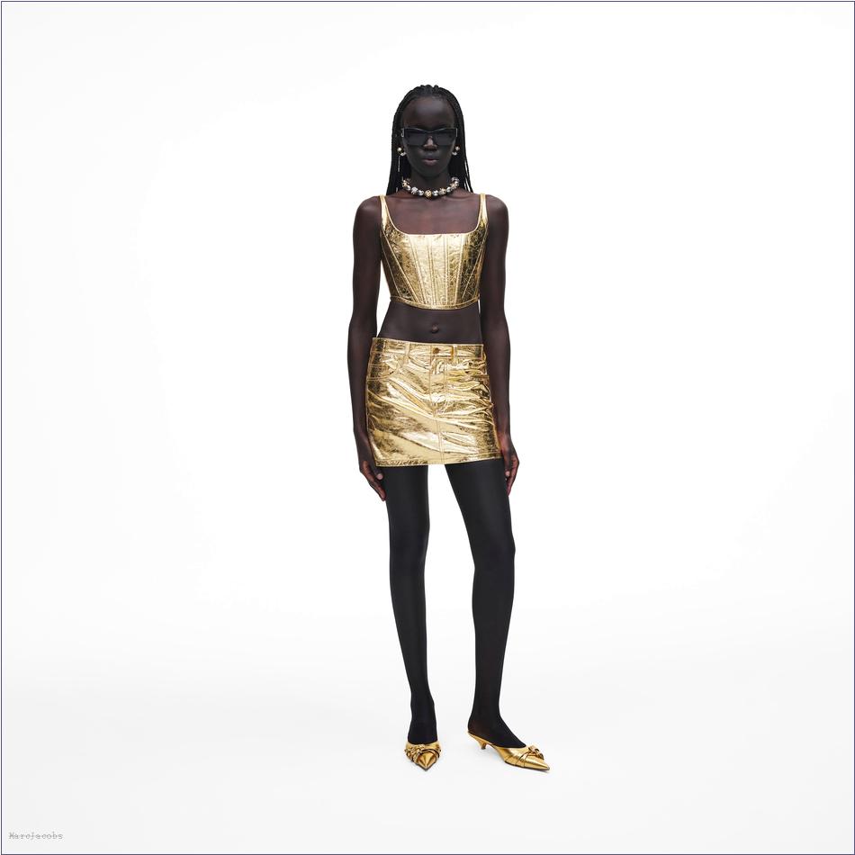  Marc Jacobs GOLD MARCDOWN/View All Marcdown/Metallic Mini Skirt