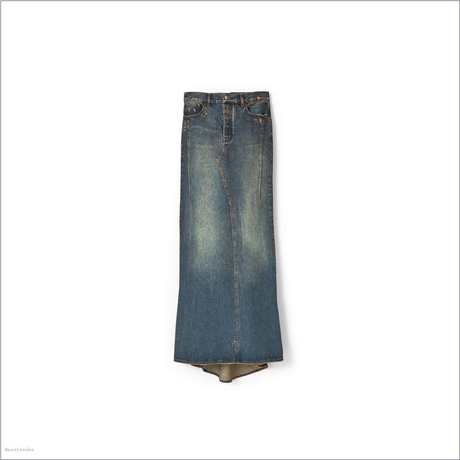  Marc Jacobs GRUNGE INDIGO Ready To Wear/View All Ready To Wear/Long Fluted Skirt