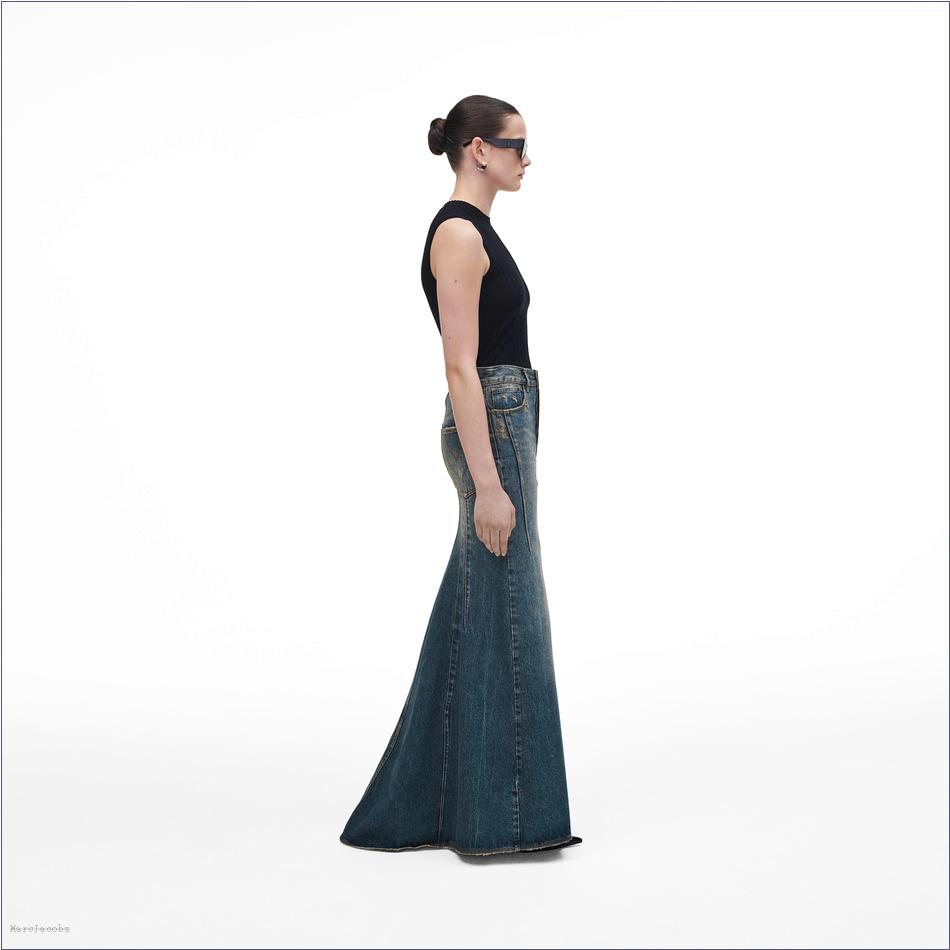  Marc Jacobs GRUNGE INDIGO Ready To Wear/View All Ready To Wear/Long Fluted Skirt