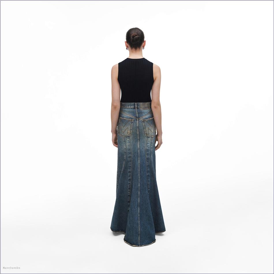  Marc Jacobs GRUNGE INDIGO Ready To Wear/View All Ready To Wear/Long Fluted Skirt