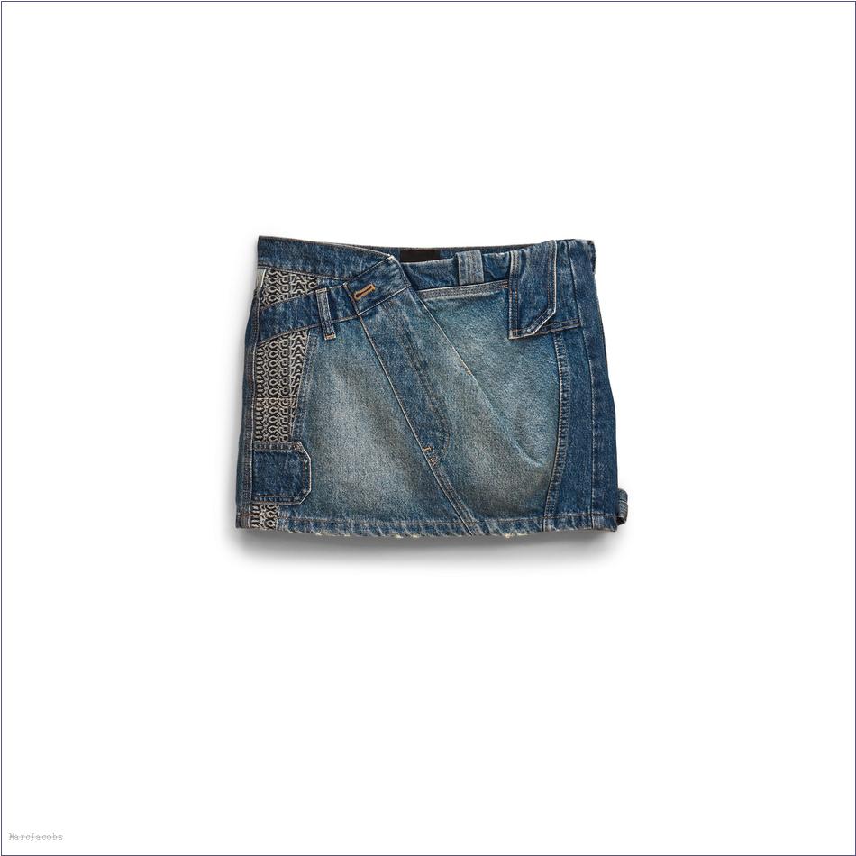  Marc Jacobs INDIGO MULTI MARCDOWN/View All Marcdown/Patchwork Denim Mini Skirt