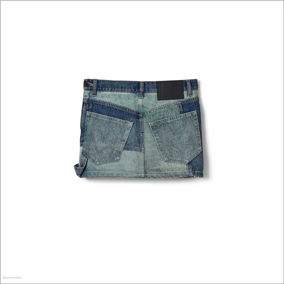  Marc Jacobs INDIGO MULTI MARCDOWN/View All Marcdown/Patchwork Denim Mini Skirt