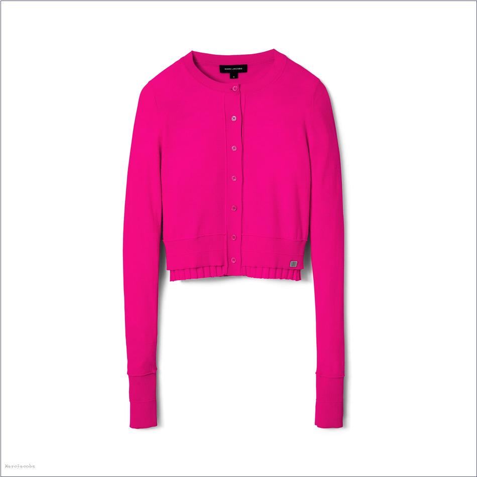  Marc Jacobs HOT PINK MARCDOWN/View All Marcdown/Fine Ribbed Merino Cardigan