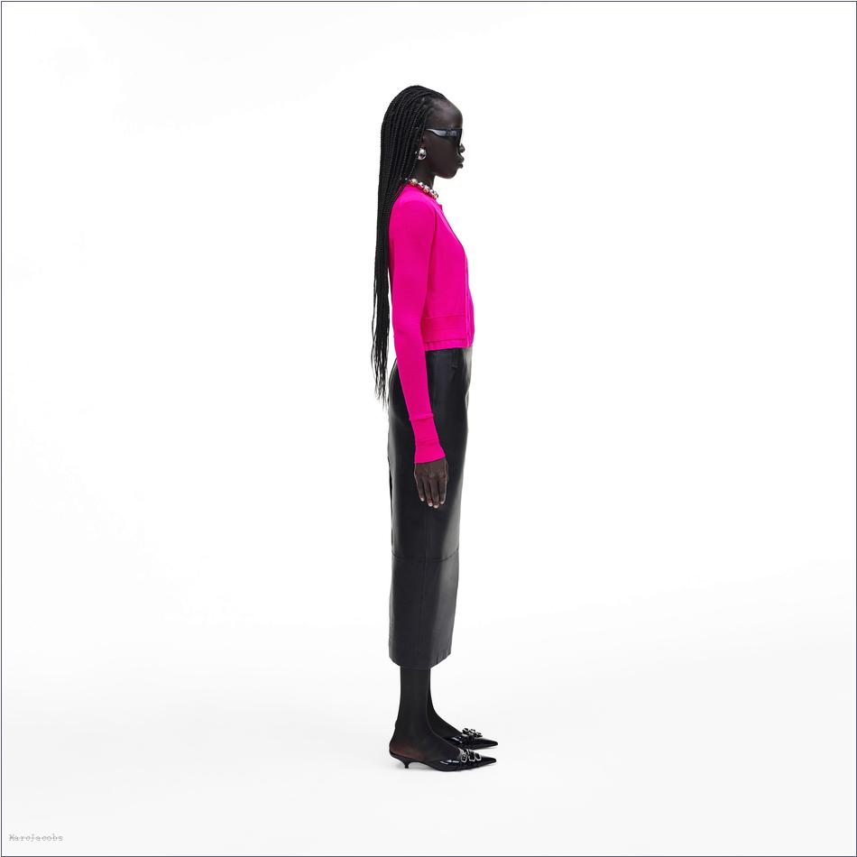  Marc Jacobs HOT PINK MARCDOWN/View All Marcdown/Fine Ribbed Merino Cardigan