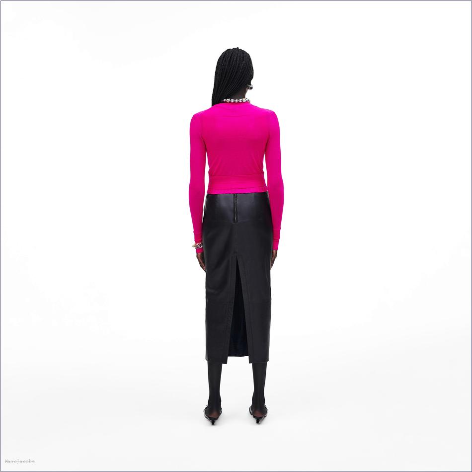  Marc Jacobs HOT PINK MARCDOWN/View All Marcdown/Fine Ribbed Merino Cardigan