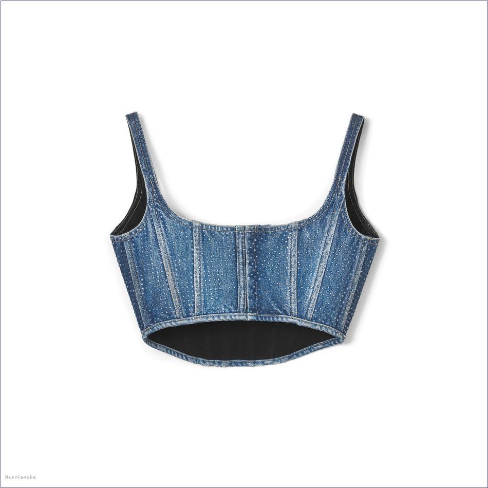  Marc Jacobs LIGHT BLUE CRYSTAL MARCDOWN/View All Marcdown/Crystal Denim Corset