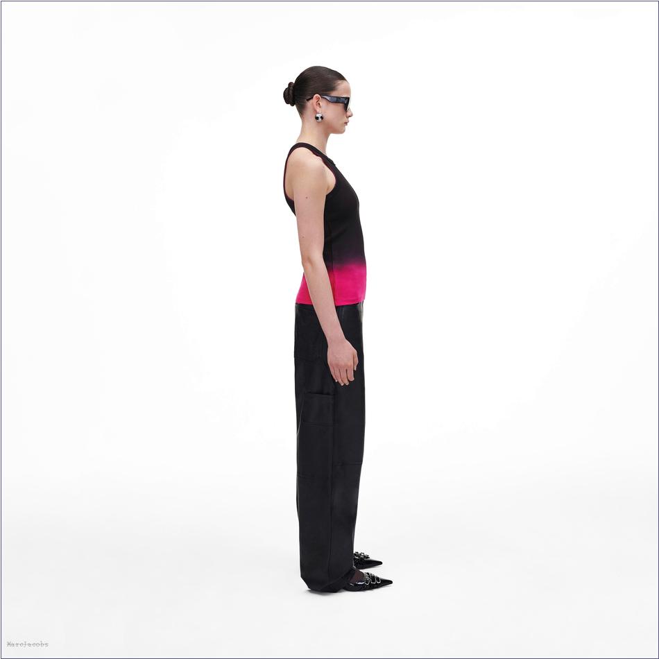  Marc Jacobs BLACK/HOT PINK MARCDOWN/View All Marcdown/Ombré Spray Rib Tank