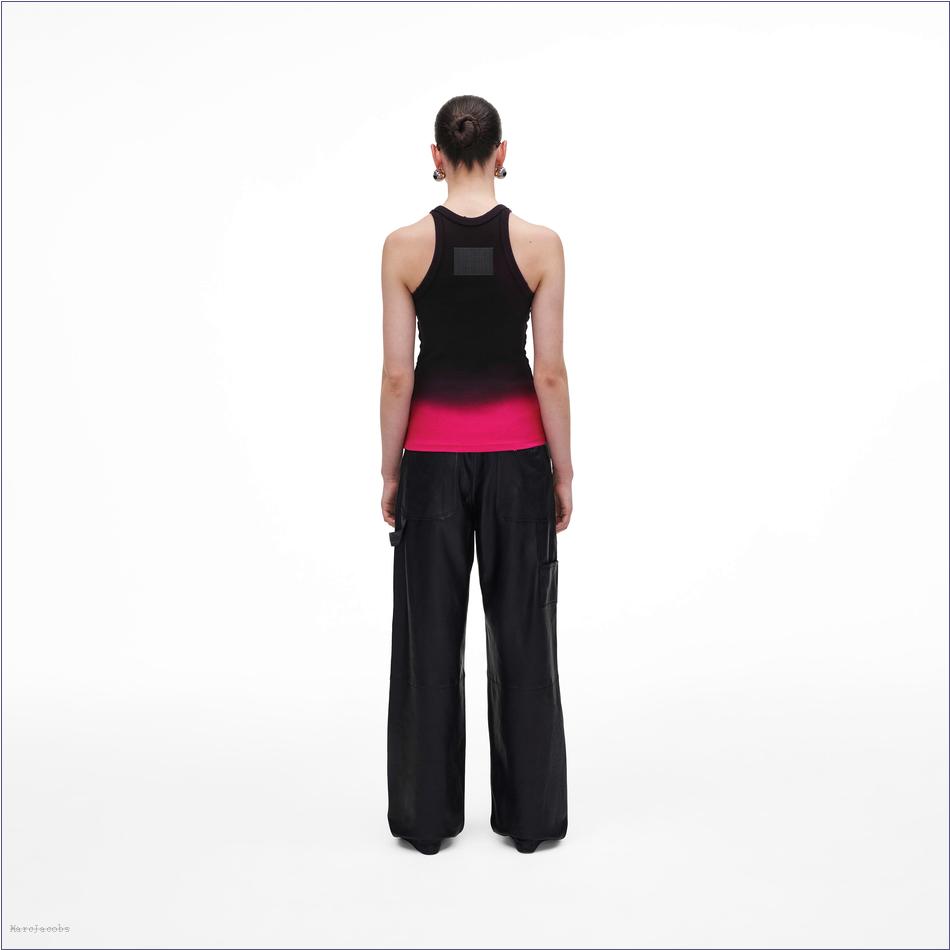  Marc Jacobs BLACK/HOT PINK MARCDOWN/View All Marcdown/Ombré Spray Rib Tank