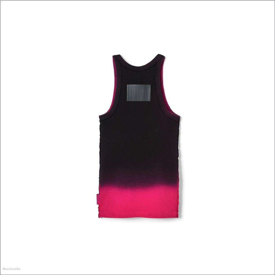  Marc Jacobs BLACK/HOT PINK MARCDOWN/View All Marcdown/Ombré Spray Rib Tank