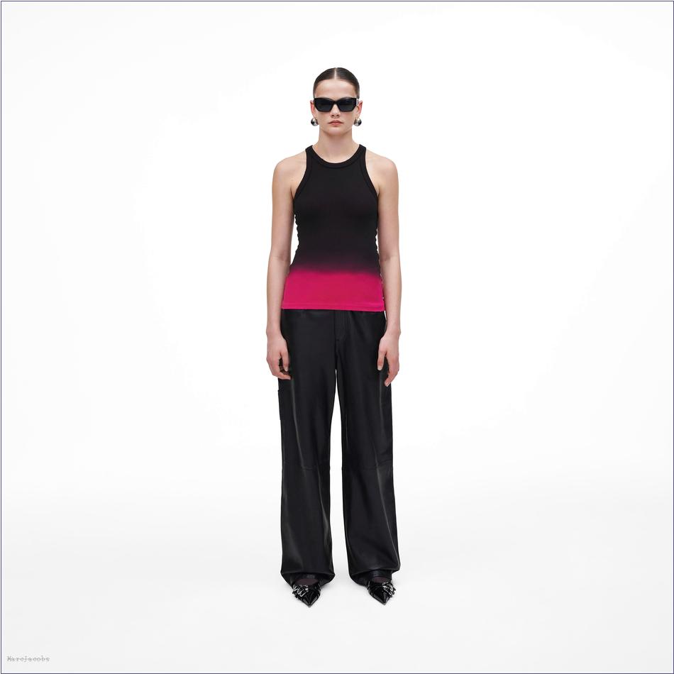  Marc Jacobs BLACK/HOT PINK MARCDOWN/View All Marcdown/Ombré Spray Rib Tank