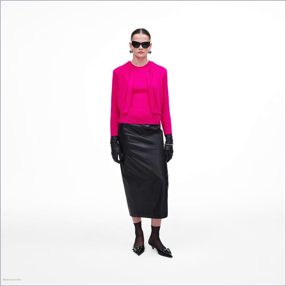  Marc Jacobs HOT PINK MARCDOWN/View All Marcdown/Pilled Hook and Eye Cardigan