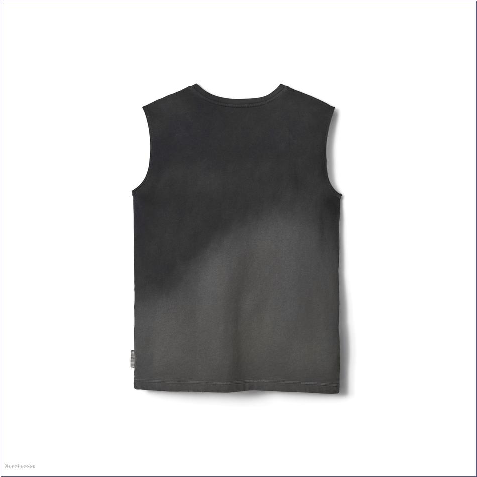  Marc Jacobs STEEL GREY MARCDOWN/View All Marcdown/Grunge Spray Muscle Tee