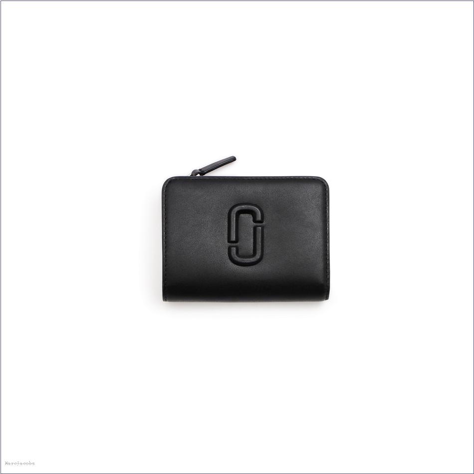  Marc Jacobs BLACK WALLETS/View All Wallets/The Covered J Marc Mini Compact Wallet