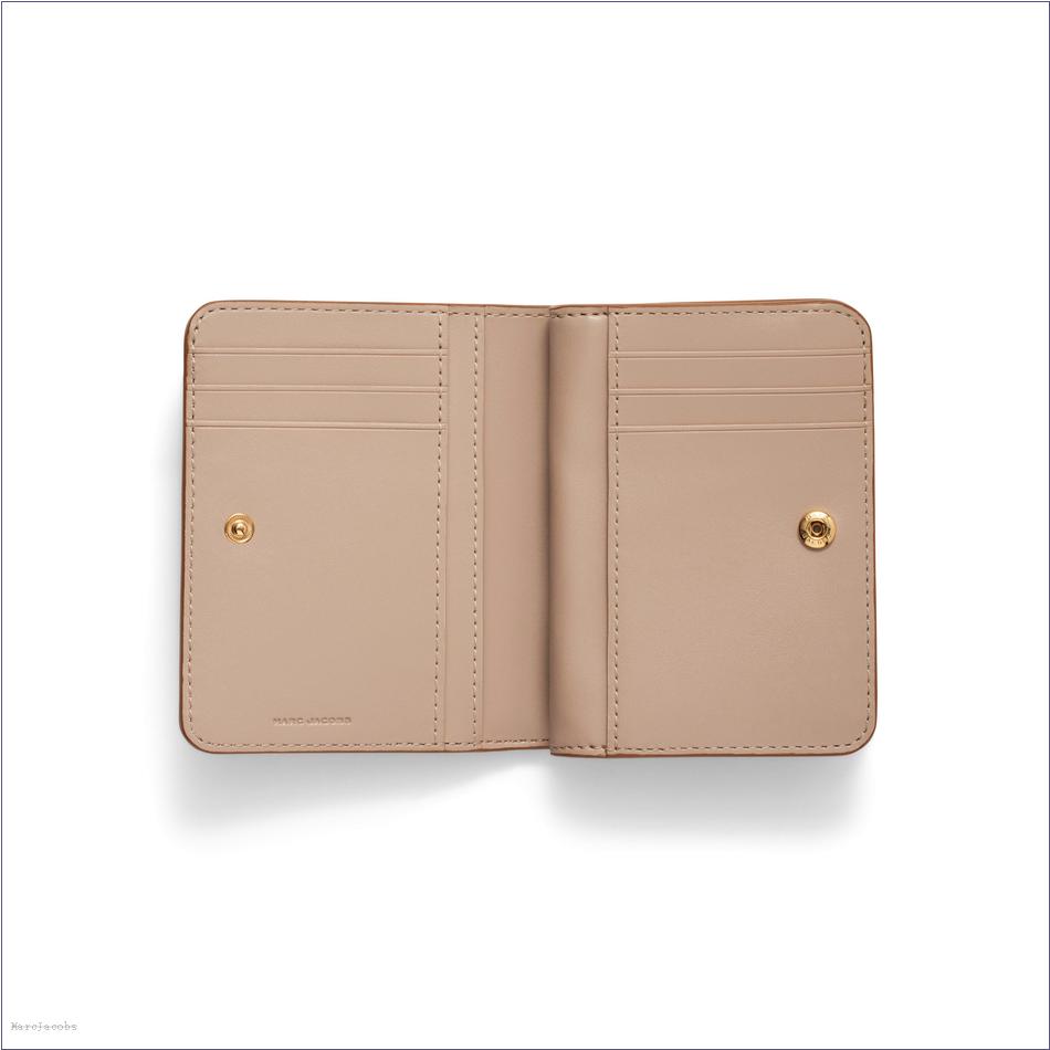  Marc Jacobs CAMEL The Covered J Marc Mini Compact Wallet